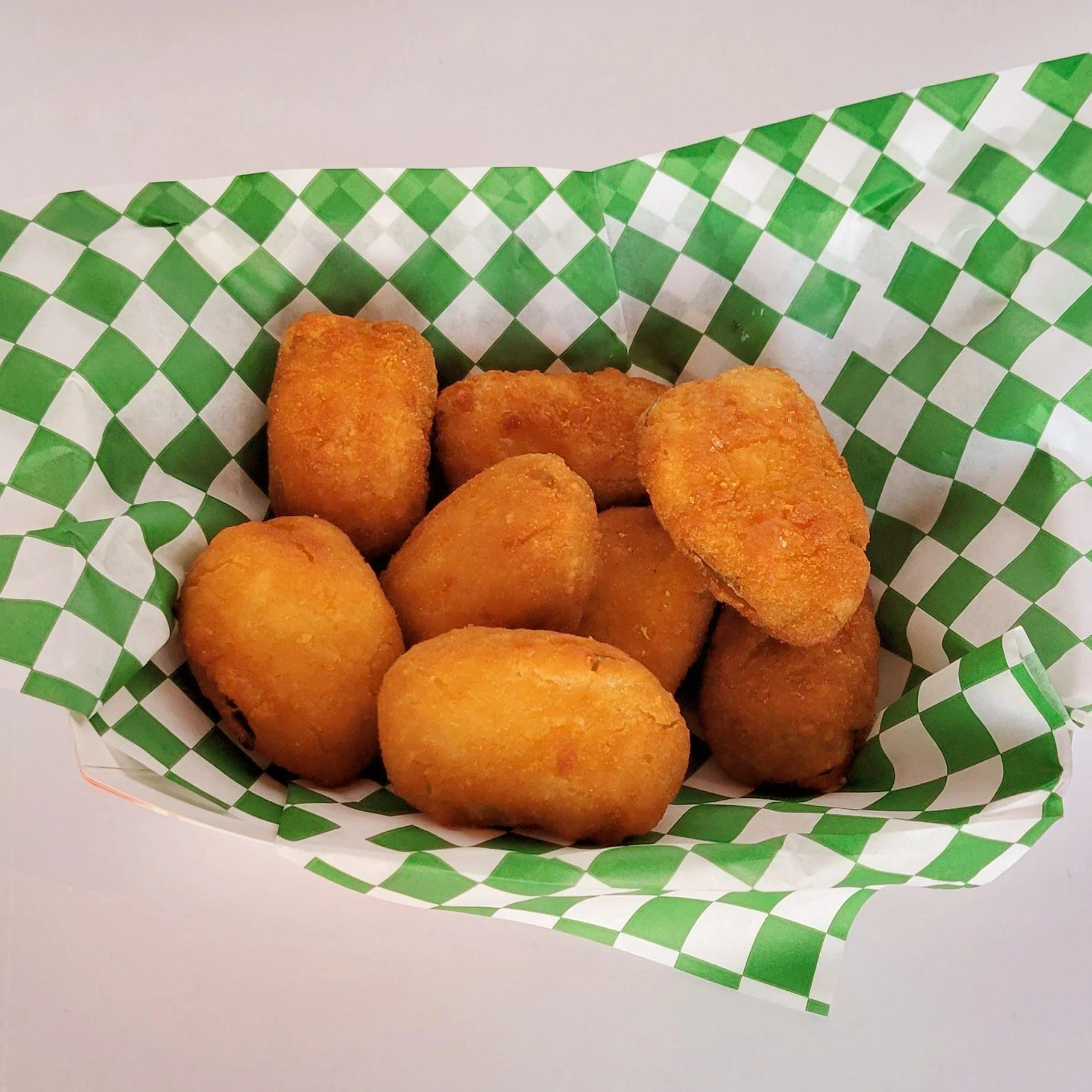 Breaded Jalapeno with Cream Cheese Inside.
