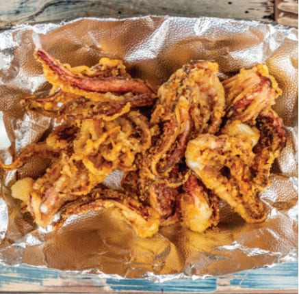 Fried Squid Legs.
