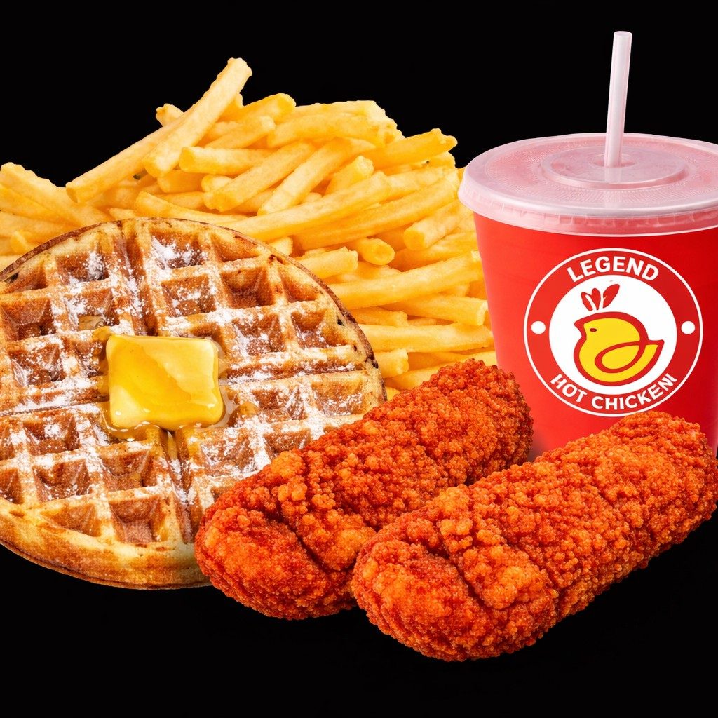 Waffle and 2 Tenders Combo.