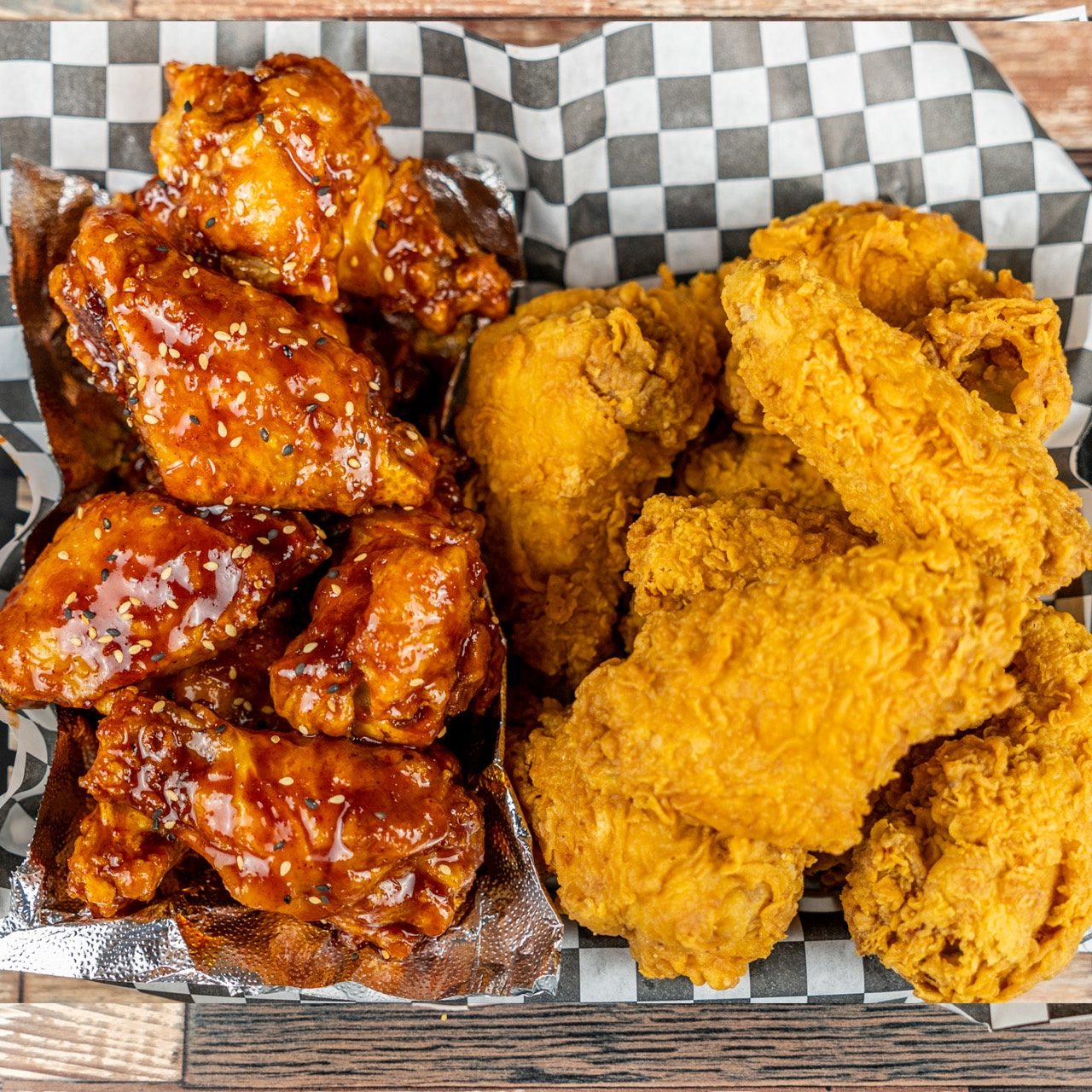 Wings 20pcs (half & half).